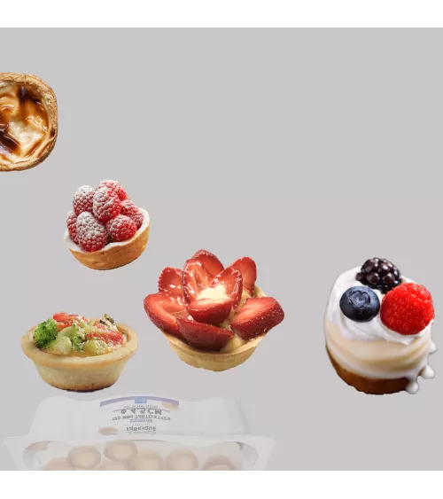 mini tartelettesFonds de tartes Sablés Ø 4.5 cm prêtes à garnir, utilisation avec ou sans cuisson en barquette